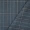Blue-Orange-Multi Wool Poly Glen Plaid Check Shirting Woven Fabric By the Yard